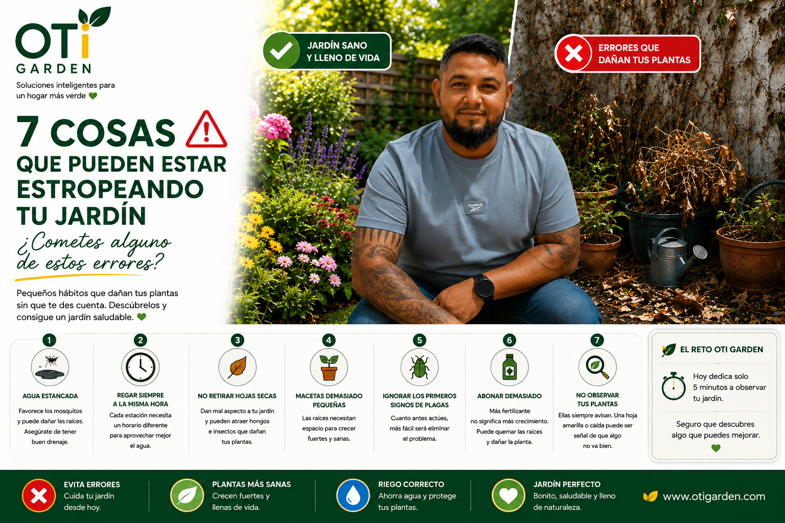 🤔 ¿Sabías que estas 7 cosas pueden estar estropeando tu jardín?