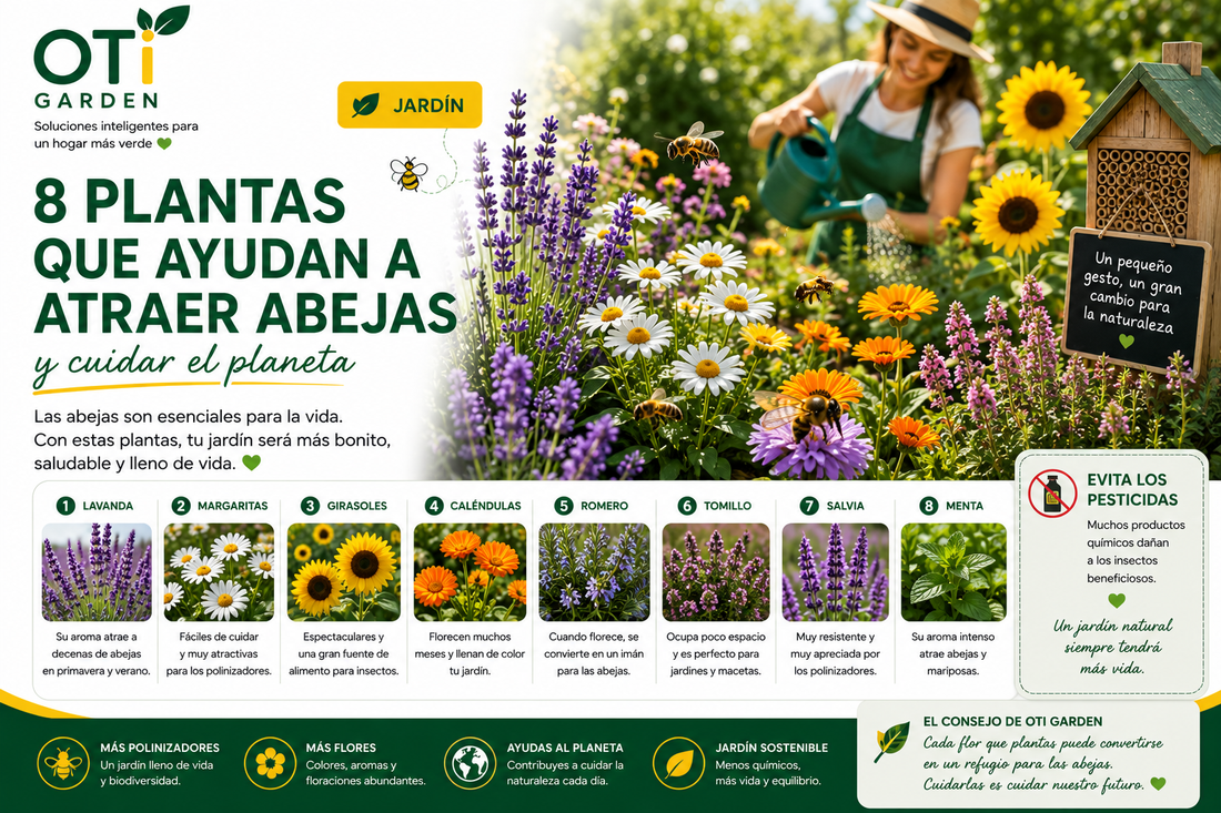 🐝 8 plantas que ayudan a atraer abejas y cuidar el planeta