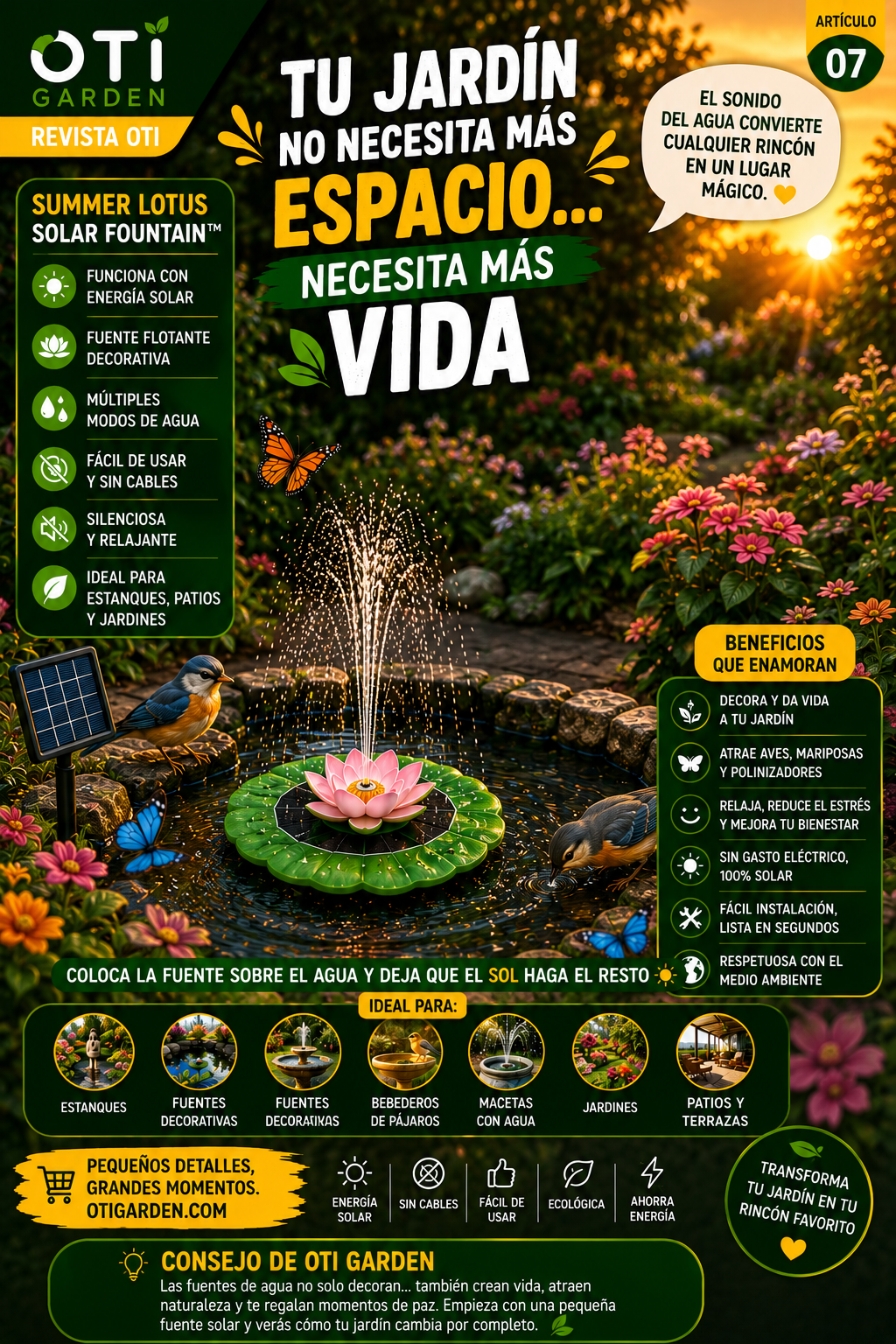 ¿Tu jardín está bonito… pero le falta vida? Descubre el pequeño detalle que marca la diferencia