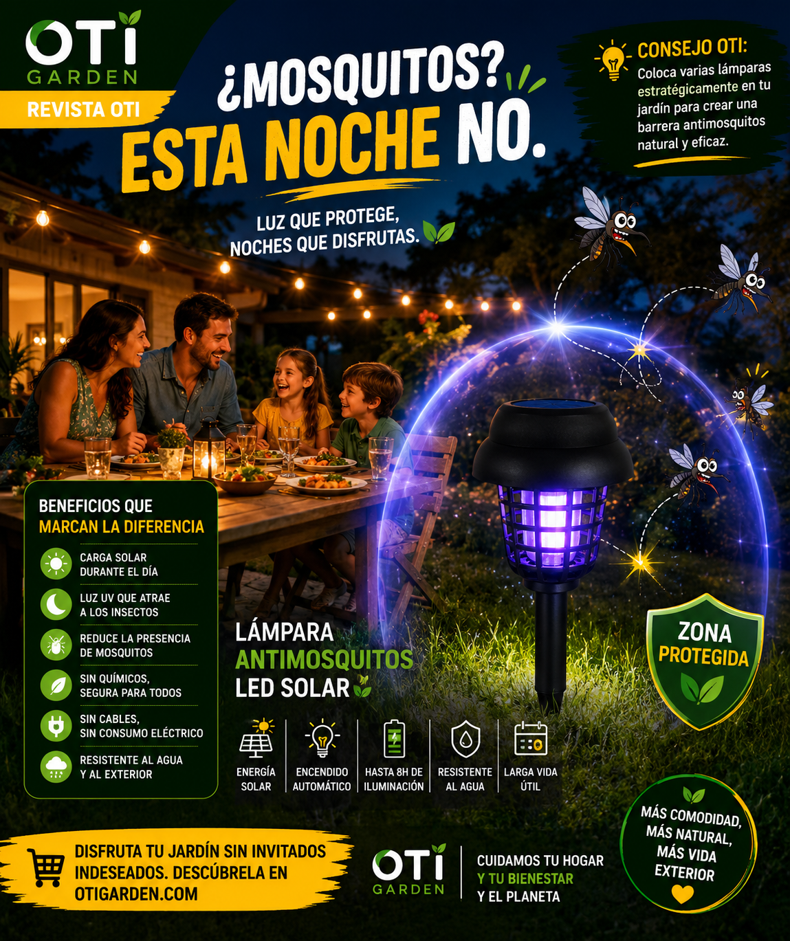 ¿Por qué tu jardín se llena de mosquitos al anochecer? La solución es más sencilla de lo que imaginas