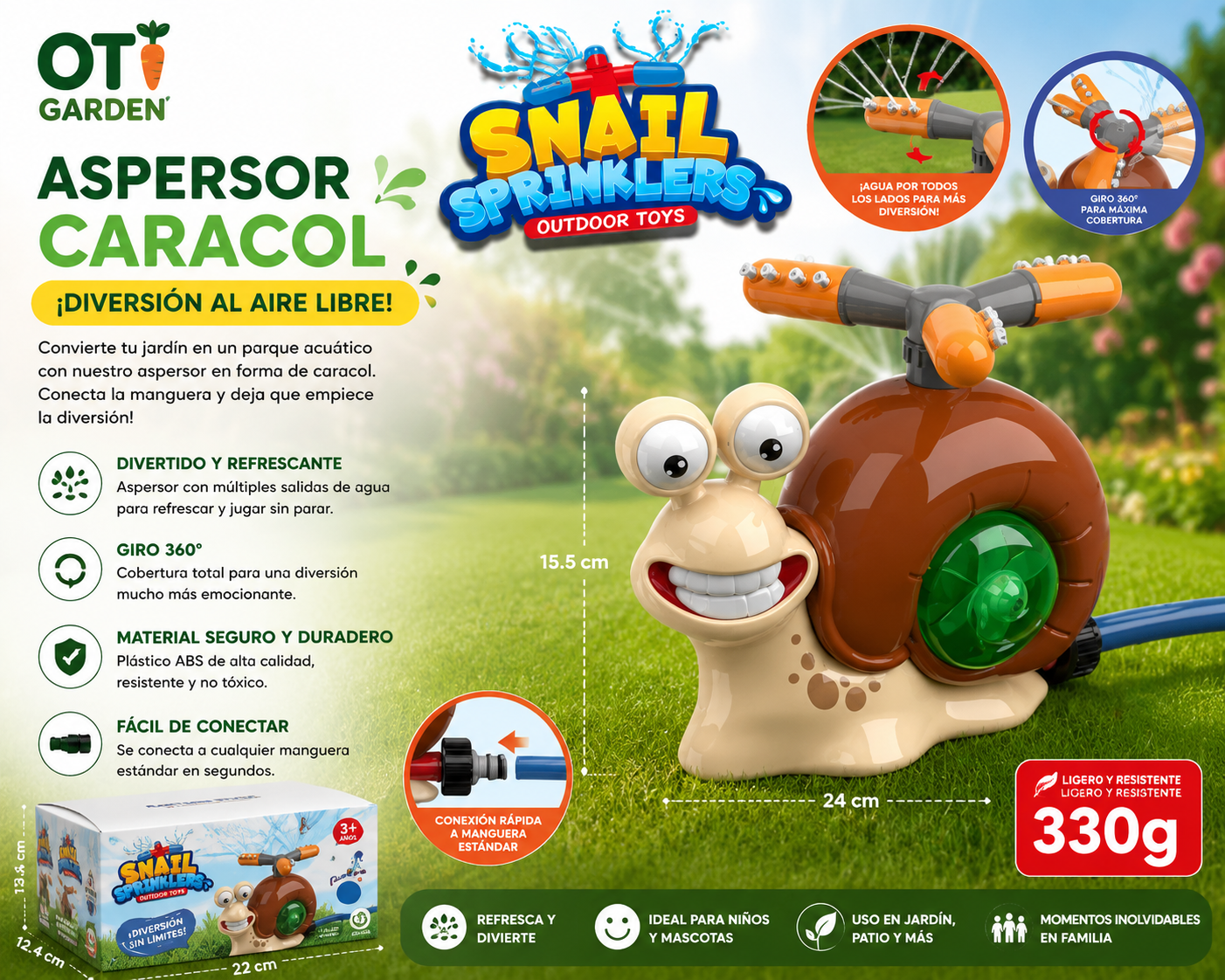 SplashPlay™ – Aspersor caracol infantil