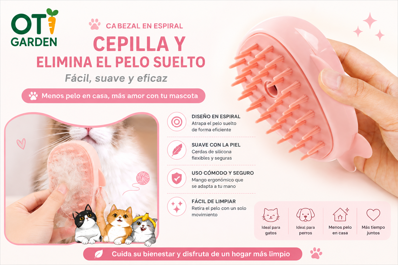 SteamBrush™Cepillo de vapor quitapelos