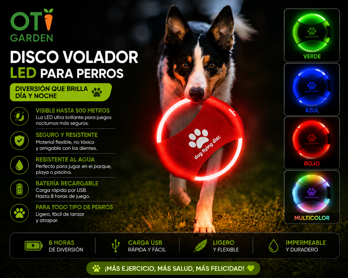 GlowDisc™ Disco LED para perros