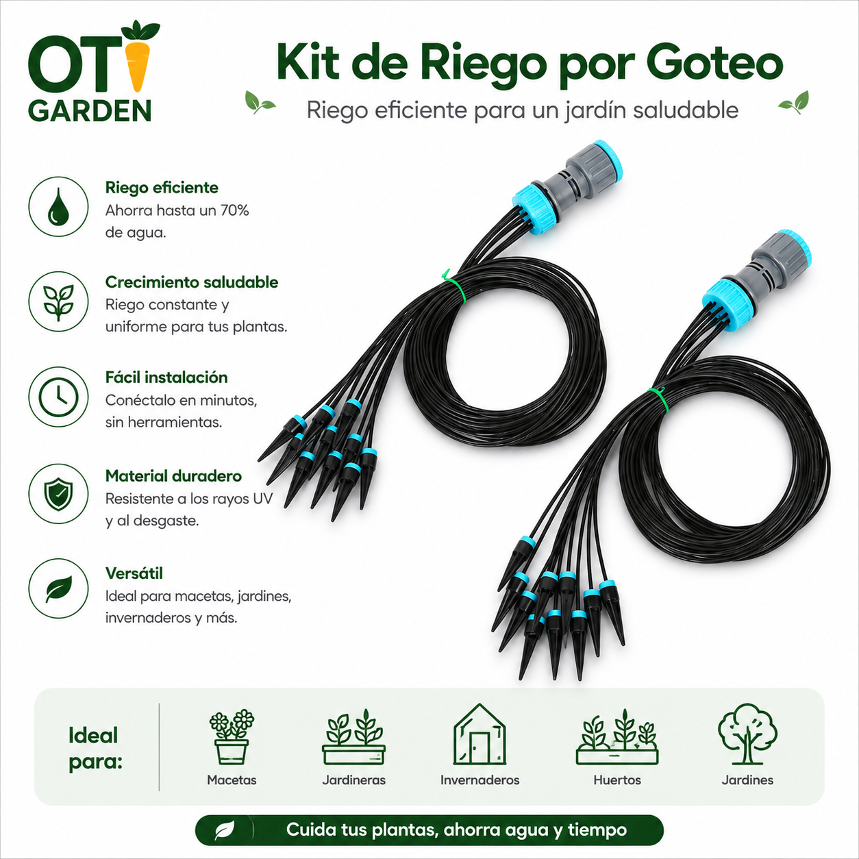 AquaFlow™ Kit de riego por goteo