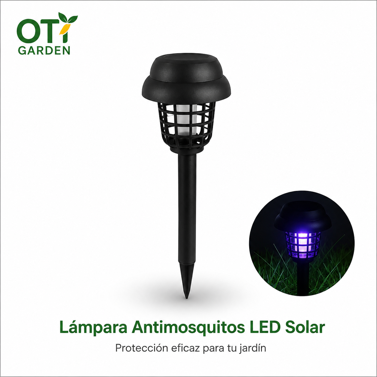SolarGuard™ – Lámpara Solar Antimosquitos para Jardín | Luz LED Exterior