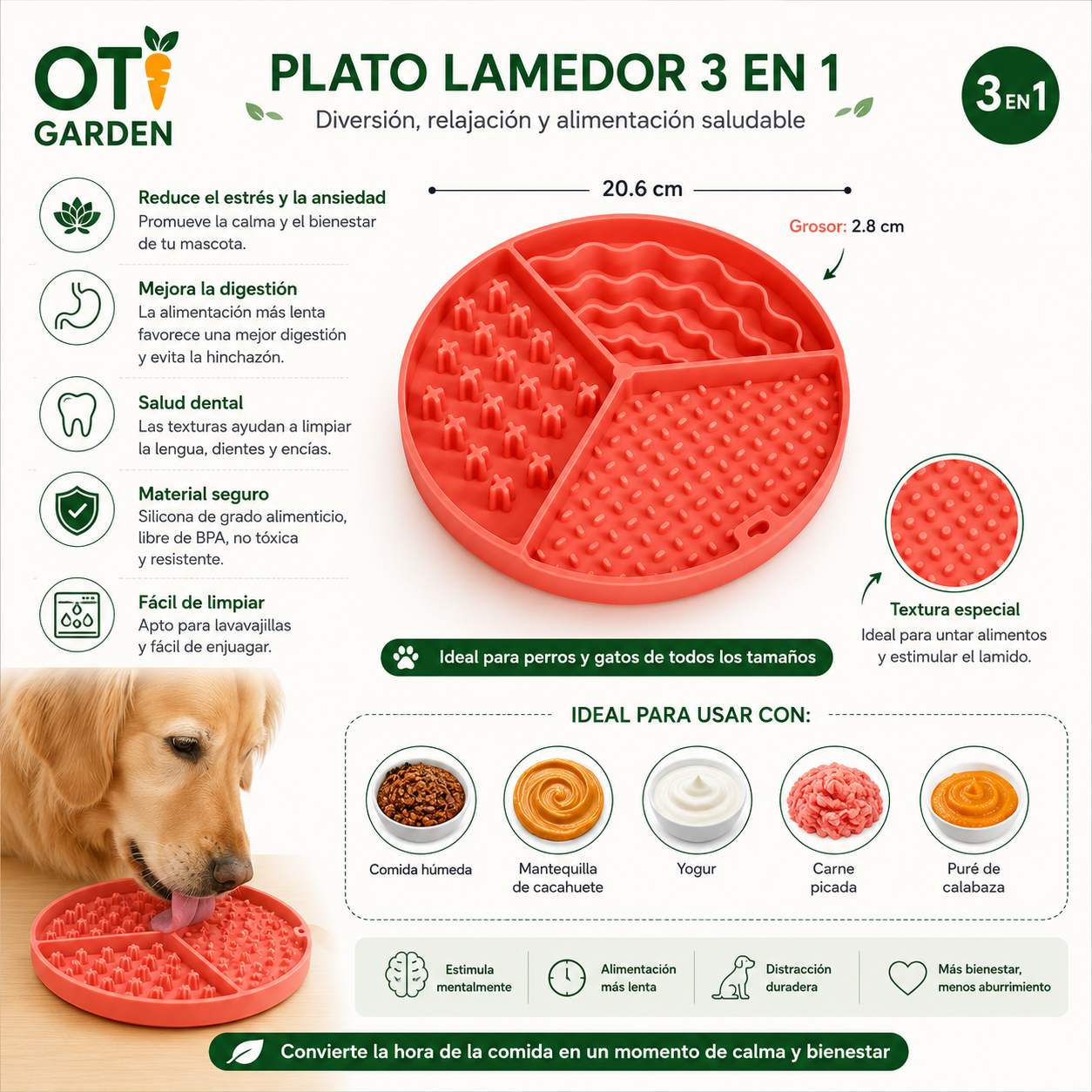 CalmLick™ – Alfombrilla Antiestrés para Perros y Gatos | Alimentación Lenta