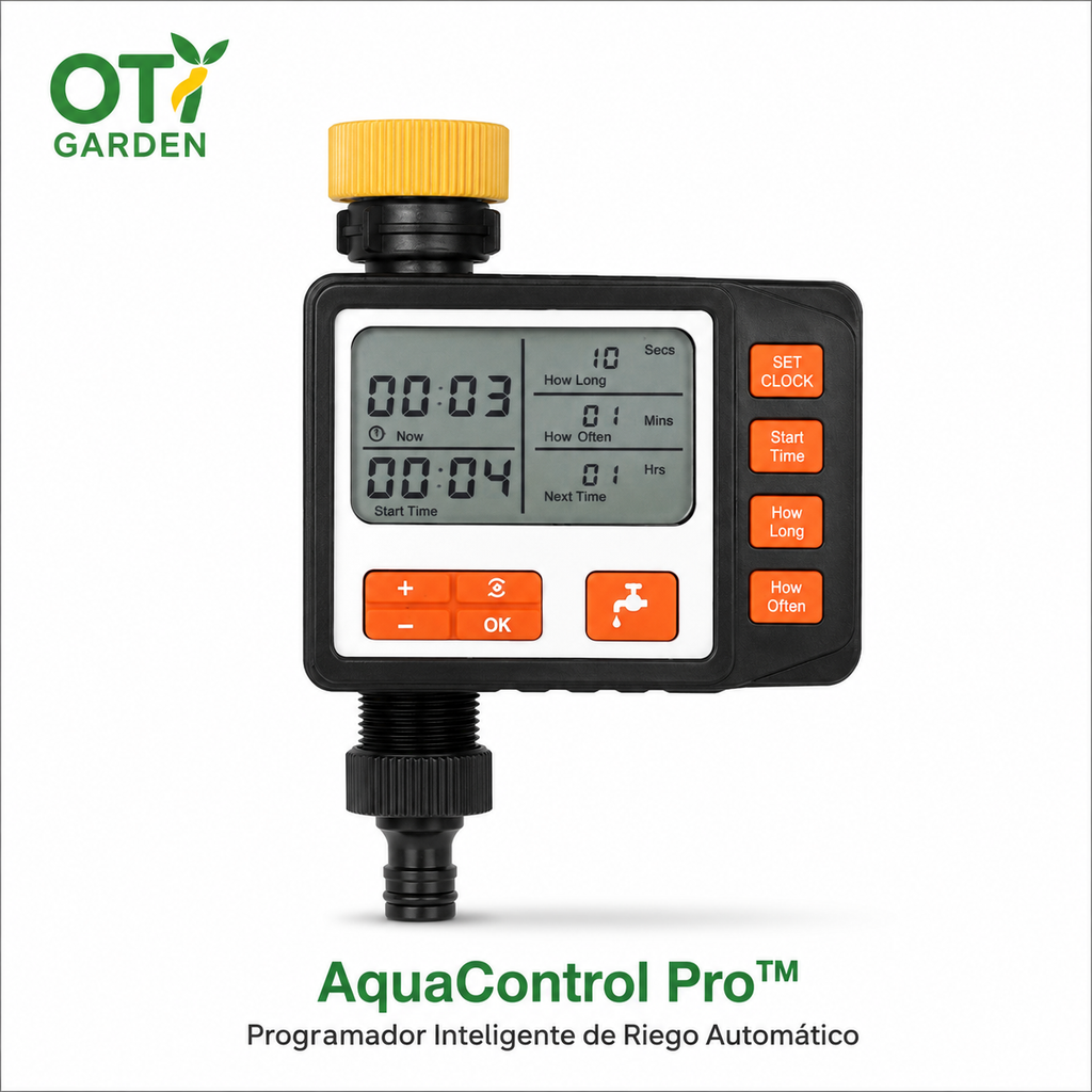 AquaControl Pro™ – Programador Inteligente de Riego Automático