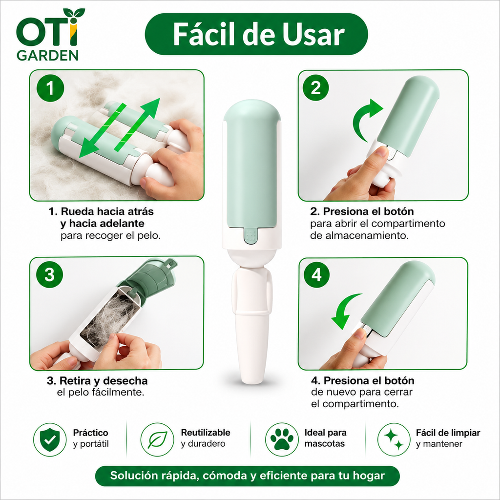 FurRoll™ – Rodillo quitapelos reutilizable